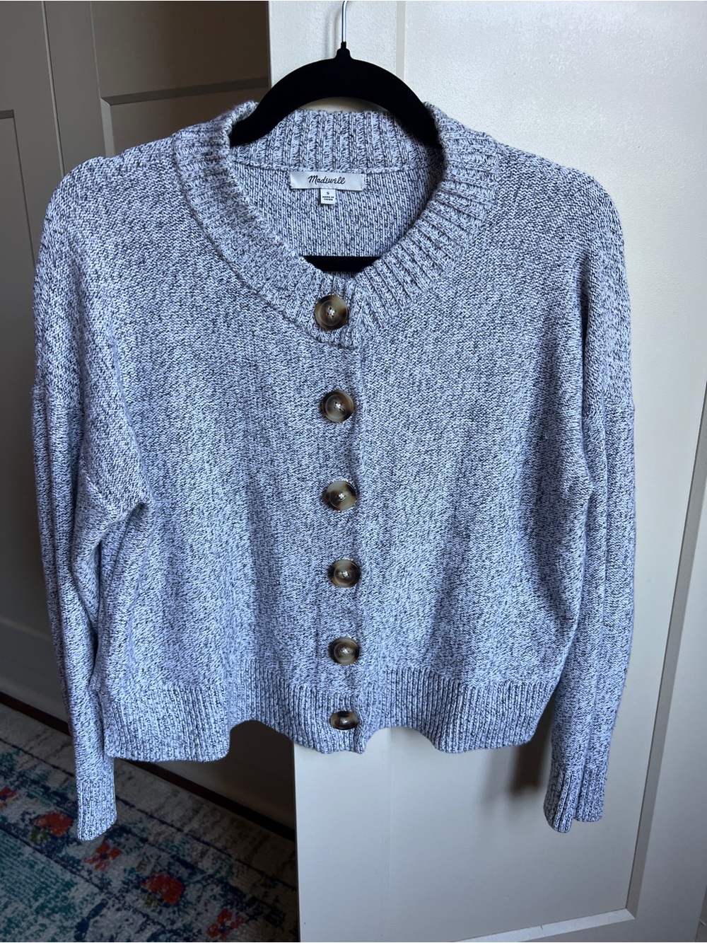 Madewell Broadway Cardigan Sweater in Marled heather gray - Size S